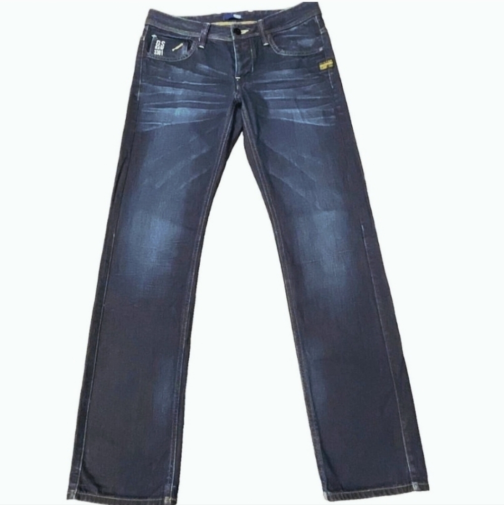 G-Star Raw Low-rise Button-fly Straight Leg Jeans